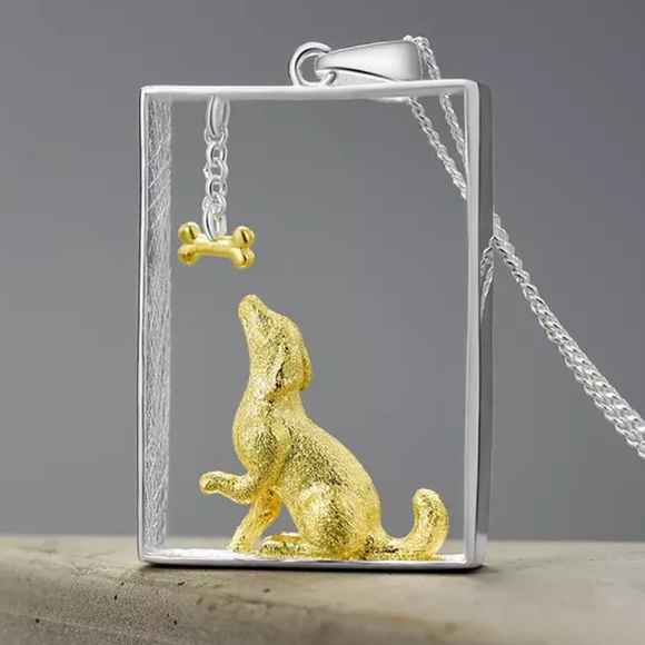 Artisan Handmade 925 Silver The Zaida Dog Necklace - Picture 3 of 10